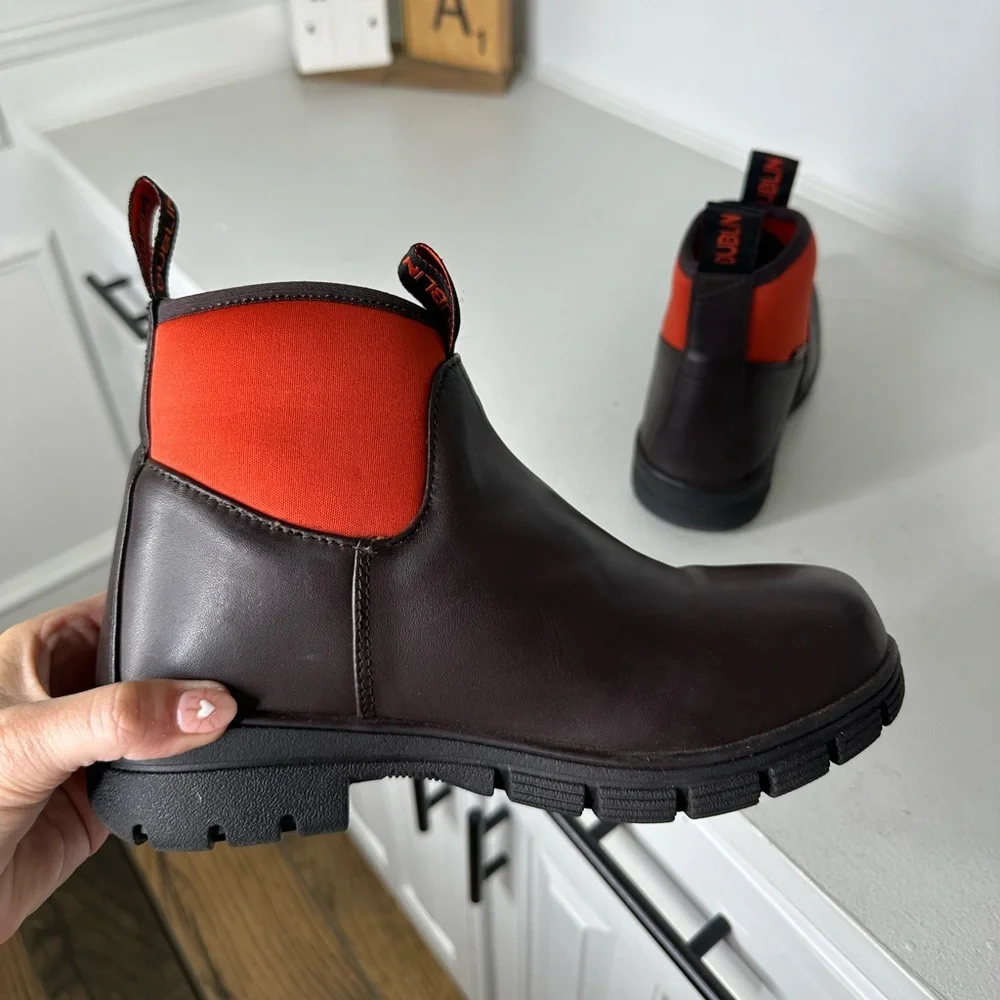 **SOLD**Dublin Women’s Leather Paddock Riding Boots Brown with Red Elastic - Picture 5 of 7